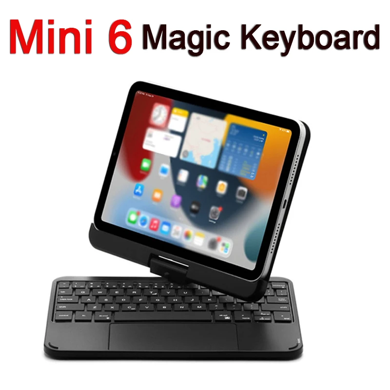 

Волшебная клавиатура для iPad Mini 6, Магнитный чехол, складная подсветка, вращающаяся на 360 градусов клавиатура, Bluetooth-клавиатура