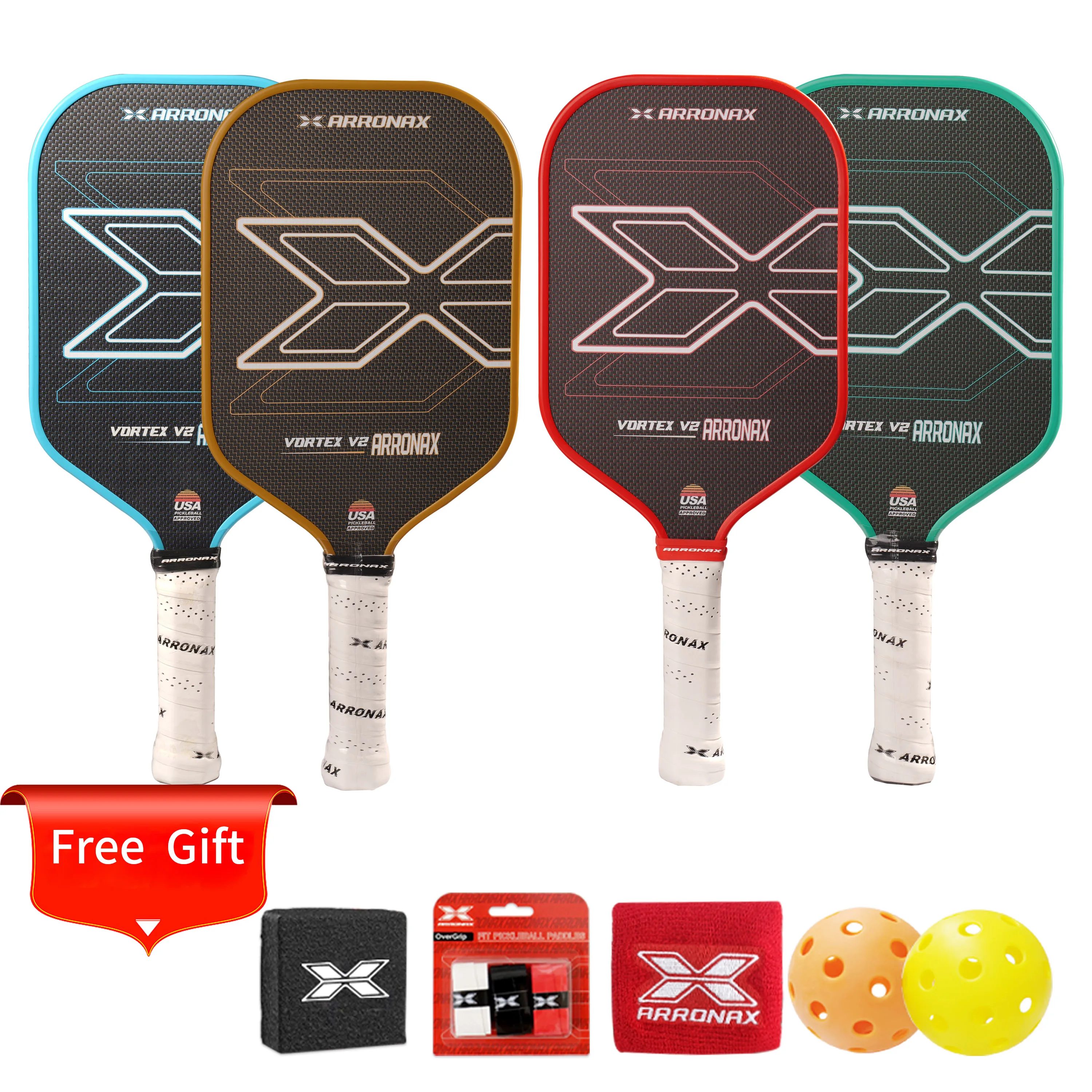 ARRONAX-Thermoformed Pickleball Paddle, Titanium Carbon Friction Surface, High Grit and Spin Edge Design, Pickleball Racket