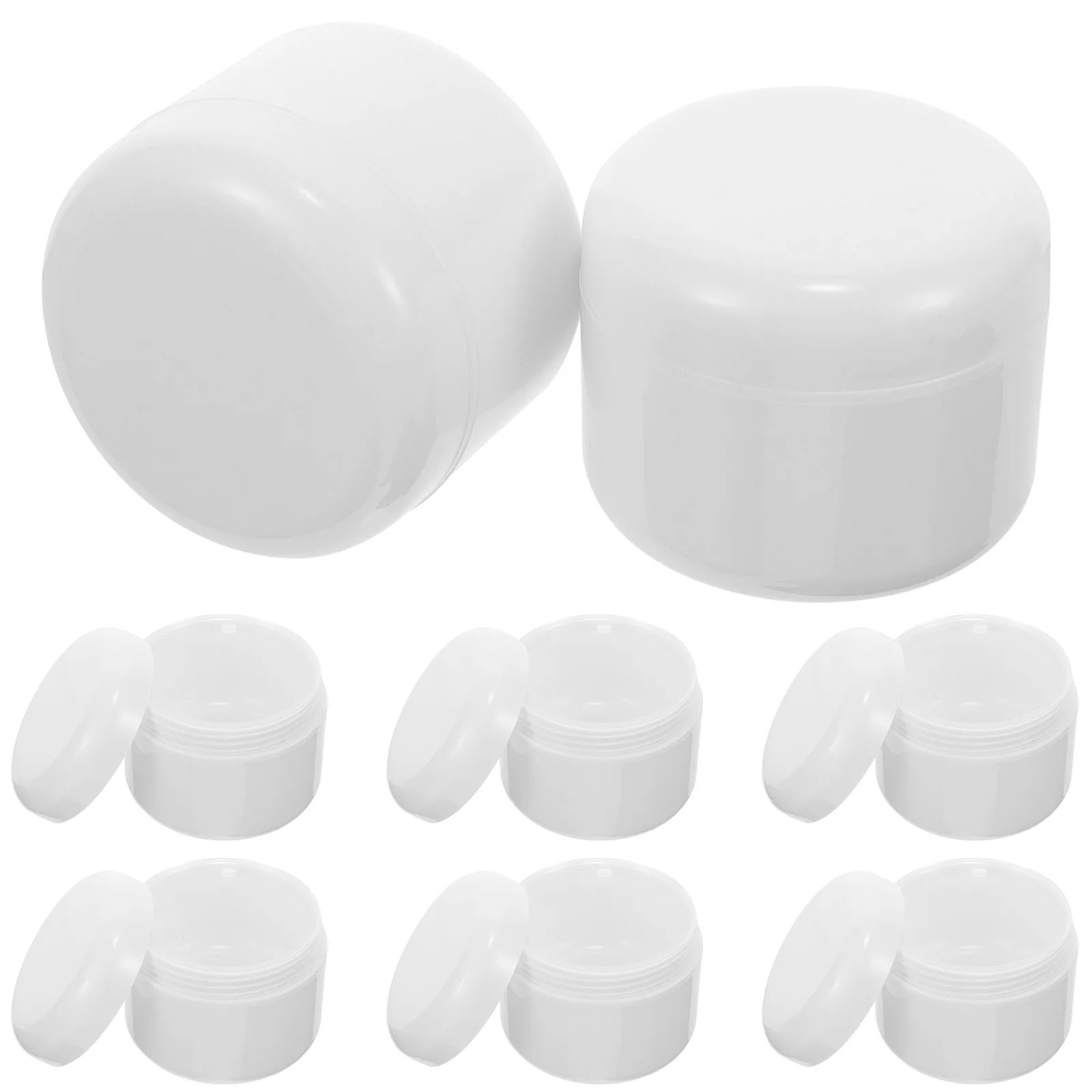 

10Pcs Empty Cream Boxes Plastic Containers Portable Facial Cream Bottles Sub Bottles