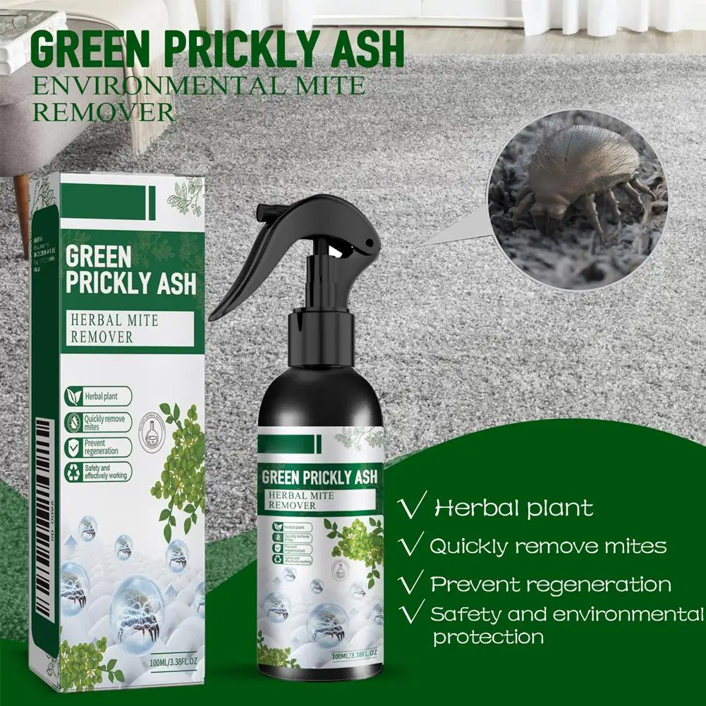 Green Prickly Ash Liquid Spray Insecticide Fungicide Miticide Acaricides Disease & Mite Control Spray for Bed Quilt Sofa100 E6E5