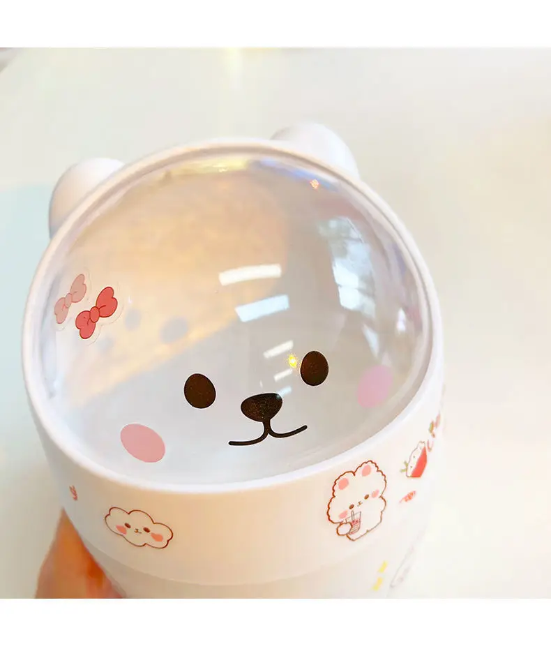 1 Piece Creative Stationery Storage Box Cute Cartoon Makeup Storage Box Student Supply