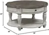 Round Cocktail Table, W38 x D38 x H20, White 3