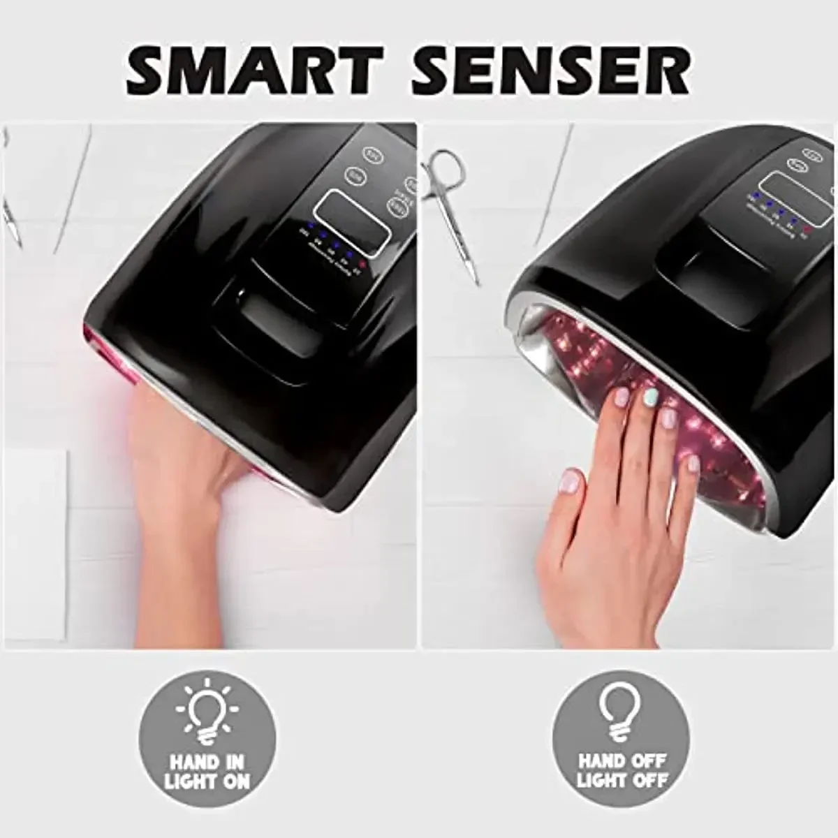 90W Rechargeable Nail Lamp with Mirror Bottom Cordless LED Light for Acrylic Nails Manicure Machine Wireless Nail UV LED Lamp 6