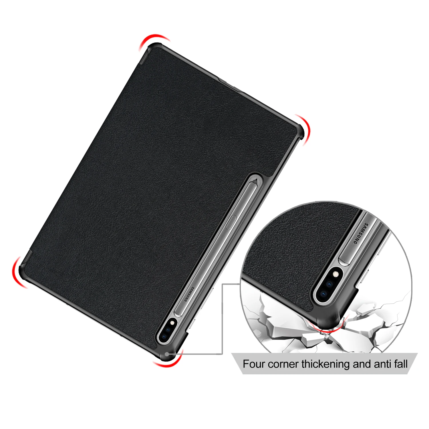 Sleek and Shockproof PU Leather Tablet Case - Slim Protective Cover