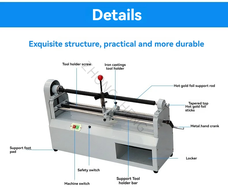 New 220V Electric Hot Stamping Paper Cutting Machine, Mechanized Aluminum Hot St