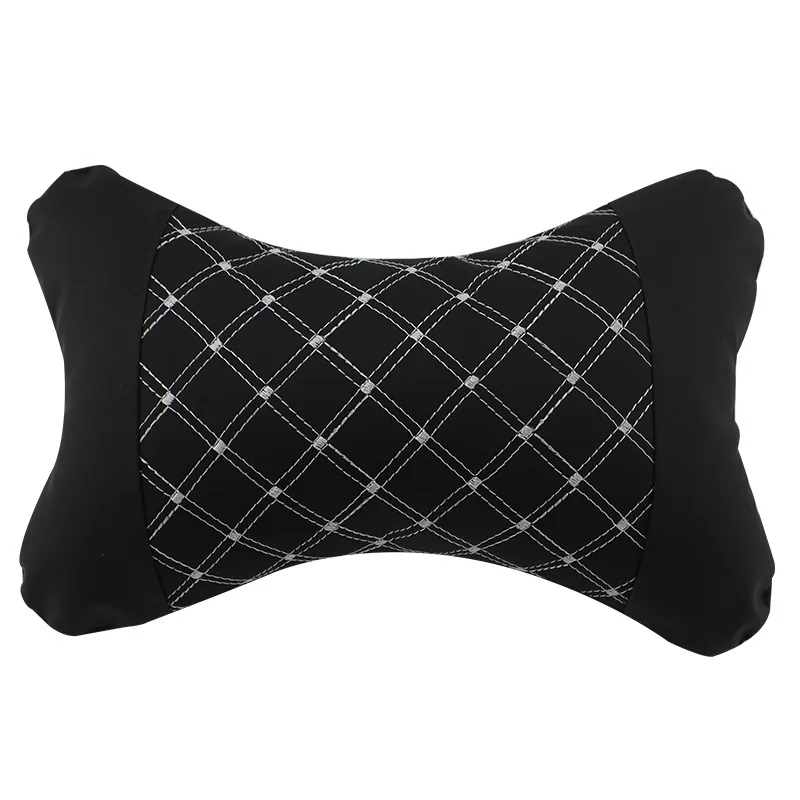 Car Neck Pillow Safety Car Seat Head Auto Headrest Support Rest Cushion PU Leather Breathe Neck Pillows Interior Supplies