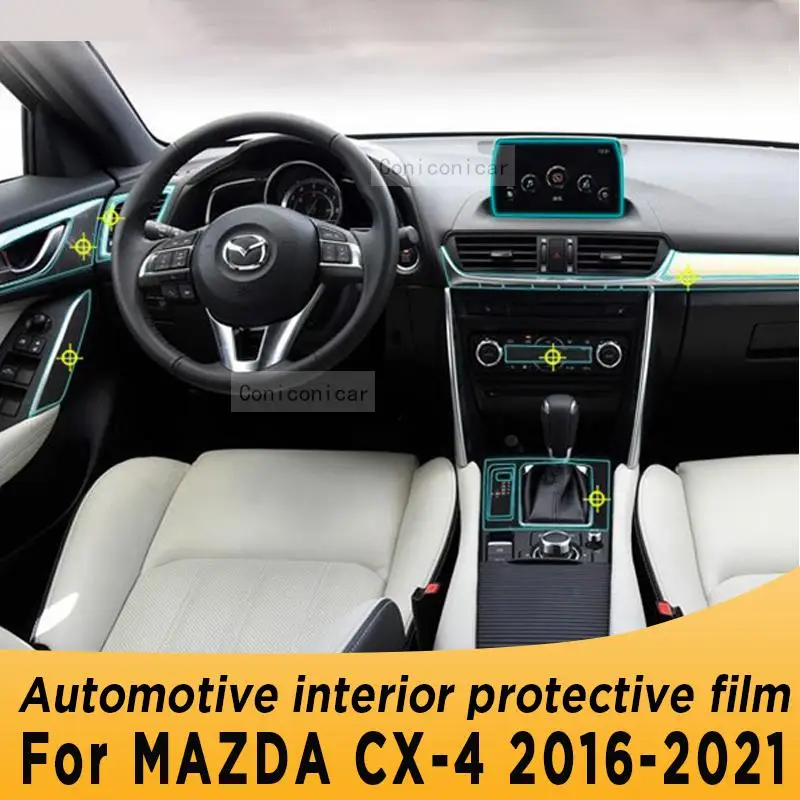 

For MAZDA CX-4 2016-2021 Gearbox Panel Navigation Screen Automotive Interior TPU Protective Film Cover Anti-Scratch Accessories