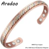 ARADOO Handwoven Copper Bracelet for Women with Ultra Strength Magnetic Cuff Bangle 1