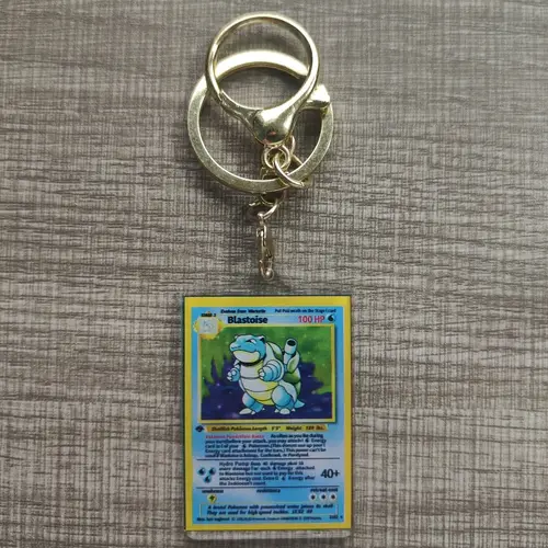 Pokemon Anime Small Card Key Chain Charizard Keychains Blastoise Venusaur Mewtwo Diy Acrylic Action Toy Figures Game Collection - Image 16