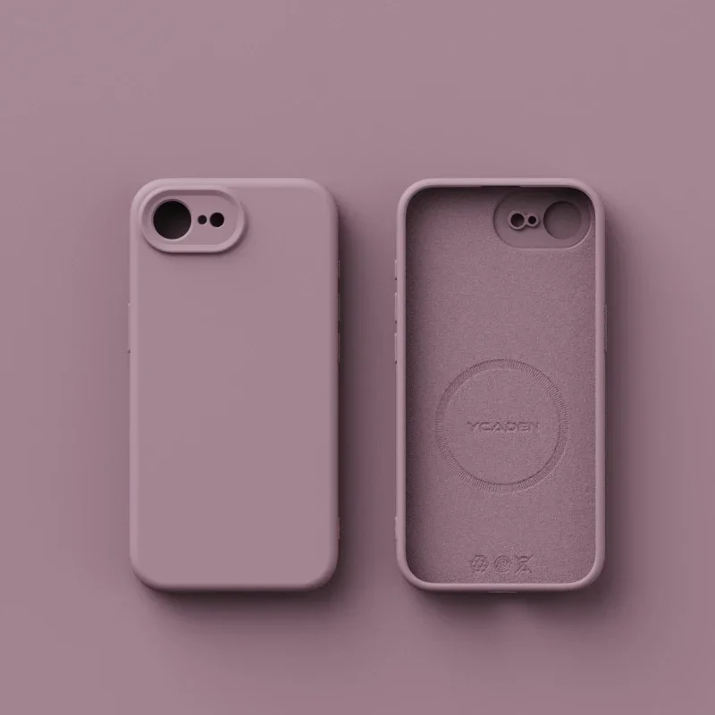Luxury Magnetic Soft Liquid Silicone Phone Case with Matte Skin Feel Back Cover