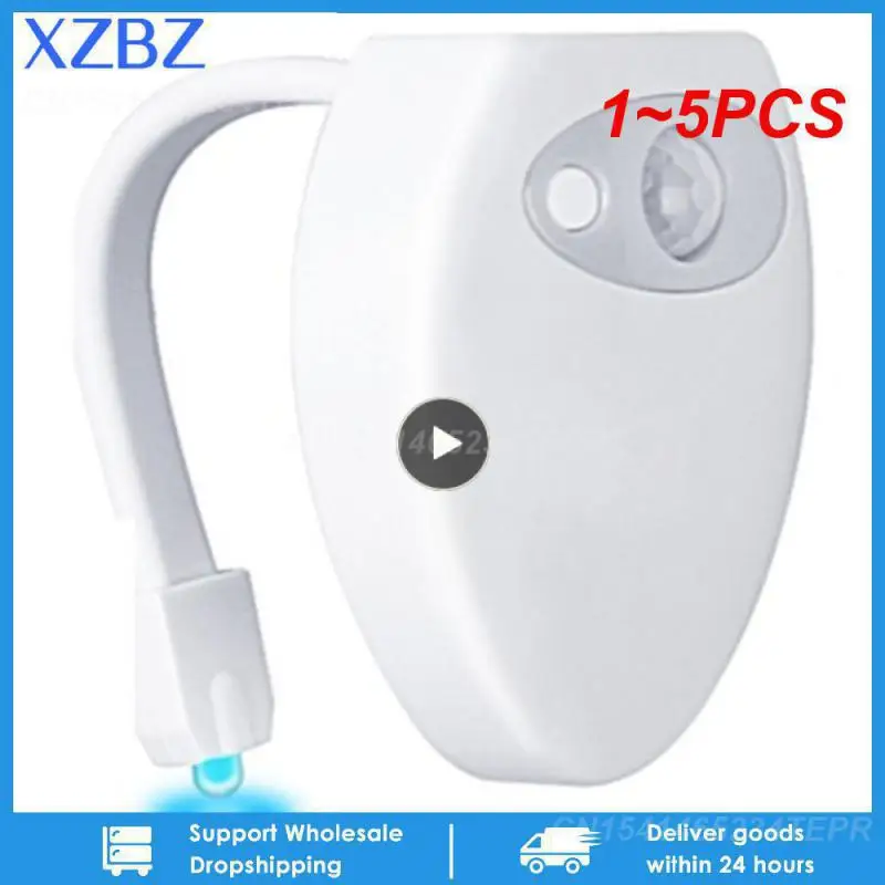 

1~5PCS Motion Sensor Toilet Lights USB LED Colors Rechargeble Waterproof for Tiolet Bowl WC Luminaria Lamp For Bathroom Washroom