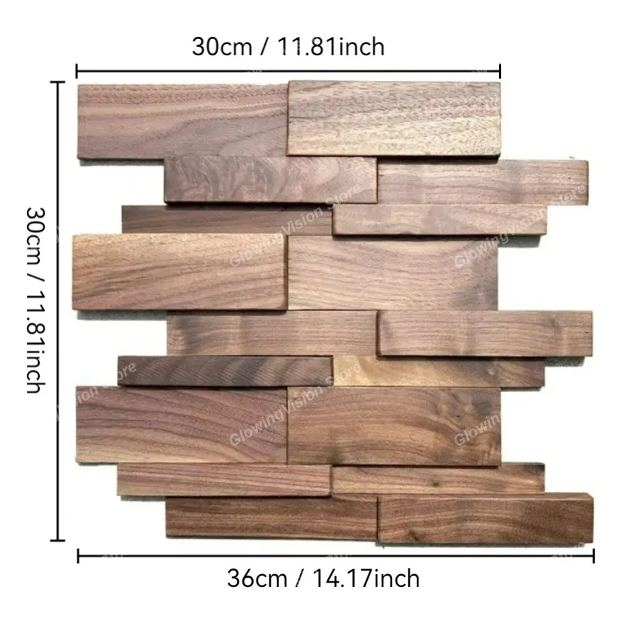 Walnut Mosaic Wall Panels 4