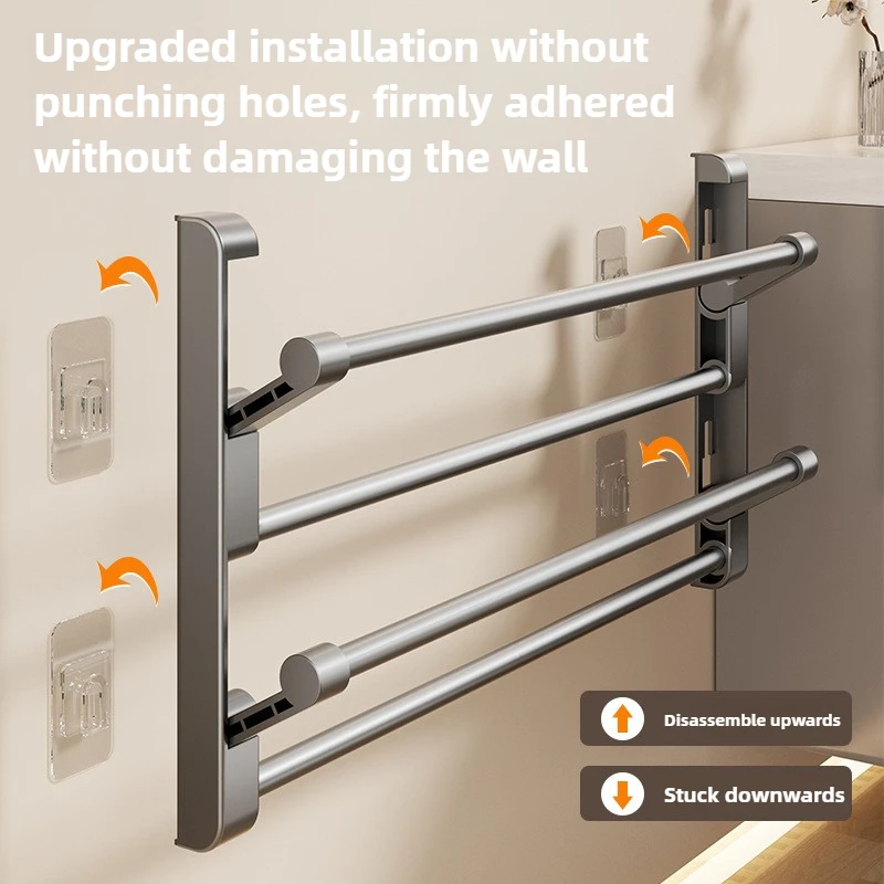 No Drill Bathroom Slipper Hooks Wall Mounted Shoe Rack Organizer For Bedroom Toilet Storage Drying Rack_voghion.com