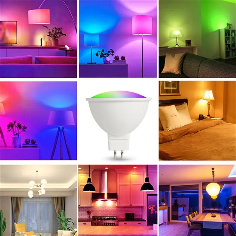 EWelink Smart Bulb MR16 WiFi RGB+CW 5W 12V LED Dimmable Lamps Light Bulb APP Remote Voice Control Work With Alexa Google Home