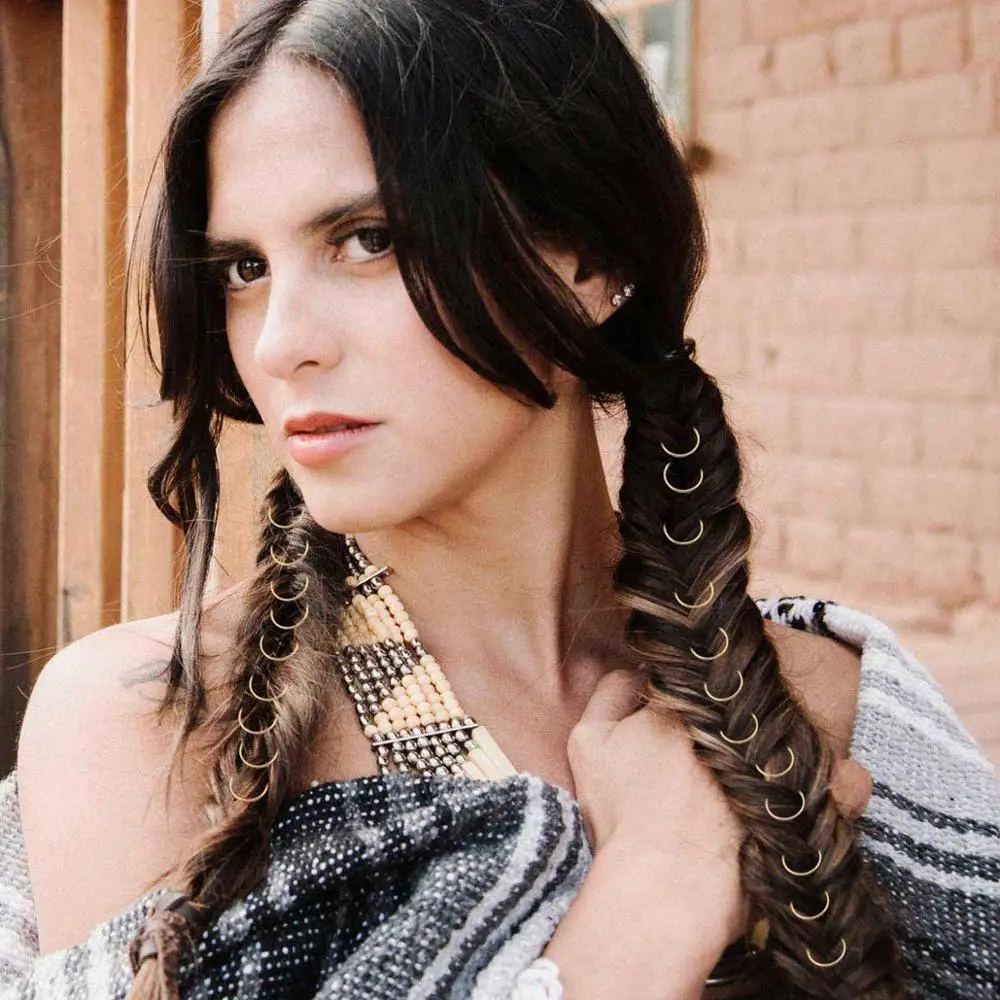 Hair Metal Braid Rings Accessories Clips Beads Set 12mm 100pcs hair braid accessories ring beads ring beads hair extensions tools For Women and Girls Dreadlocks