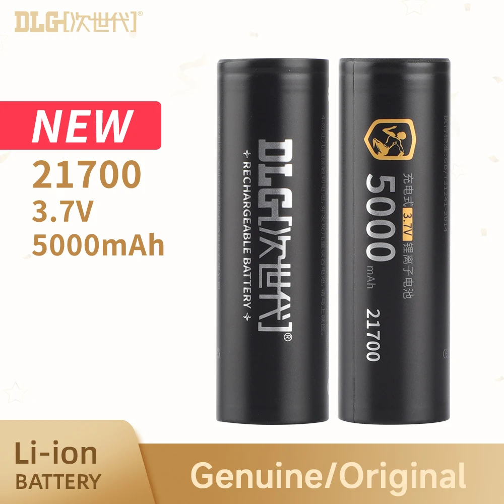 Dlgpower Bateria Li-ion Recarregável com Carregador Inteligente Alta Capacidade Lanterna de Alta Potência Ferramentas Elétricas 21700 3.7v 5000mah
