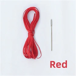 Premium Leather DIY Steering Wheel Cover - 38 cm Universal Fit (Red Kit)