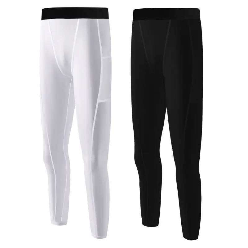 Children Fast Dry Pant Boy Tight High Elastic Mid-Waist Gym Trousers Kids Teen Sport Legging for Running Training Hiking Cycling