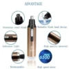 Kemei KM-6619 Nose Hair Cleaner Modern Design Portable Safety Rechargeable Personal Nose Ear Hair Removal Trimmer Home Travel 4