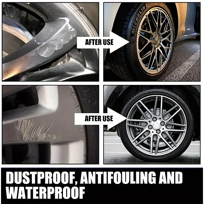 Wheel hub Repair Cream -Car rim shine enhancer, protective wax, anti-cracking foam cleaner, suitable for car maintenance details