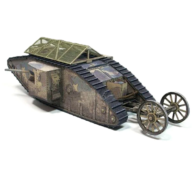 3D Paper Model WW I British Tank DIY Set