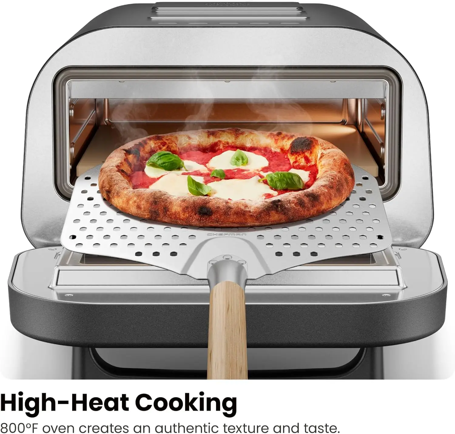 Indoor Pizza Oven - Makes 12 Inch Pizzas in Minutes, Heats up to 800°F - Countertop Electric Pizza Maker with 5 Touchscreen Pres 4