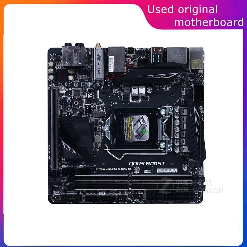 Usato Lga 1151 Per Intel Z370 Z370I Gaming Pro Carbon Ac Mini Itx Computer Usb3.0 Sata3 Scheda Madre Ddr4 32G Scheda Madre Desktop