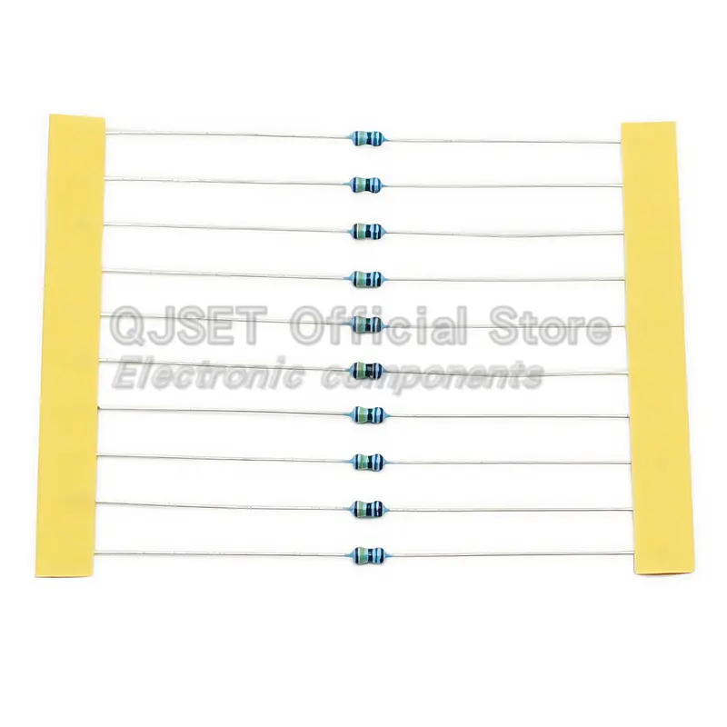 100pcs 1/6W Metal Film Resistors 1/8W 1% 0.125W 10 100 200 220 330 470 Ohm 4.7K 1K 2.2K 10K 47K 200k 220k 510k 100k 470K 1M Ohms - Image 5