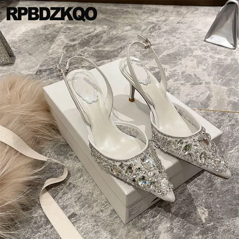 Sparkling rhinestone wedding shoes high-heeled women's party bridal he –  Bling Brides Bouquet - Online Bridal Store