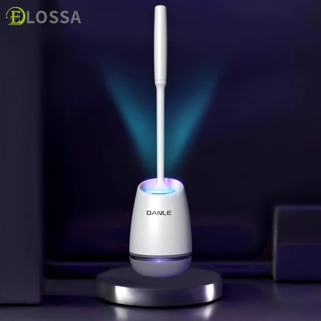 Elossa Tpr Szilikon Fej Wc-Kefe Wc Rugalmas Puha Sörték Kefe Falra Szerelt Tisztító Szerszámok Otthoni Fürdőszoba Kiegészítők