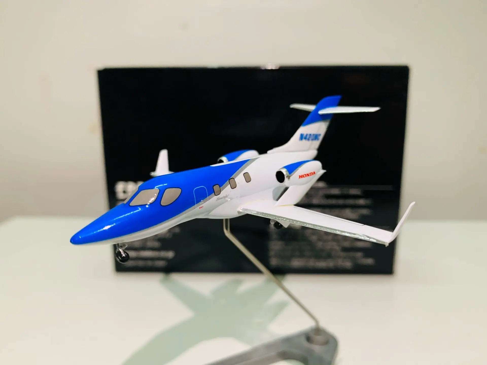 Ebbro 1/144 Scale Full Metal Model Hondajet N420EX Airplane Blue/White aoshima 1 12 scale monkey 125 blue diecast model motorcycle car toys gifts