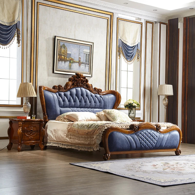 Gamba Impermeabile Letto Matrimoniale Di Fascia Alta King Wood Luxury European Double Bed Support Frame Estetica Camas Mobili Matrimoniali