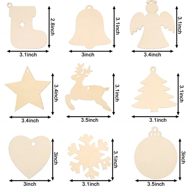 Snowflake Mini Wooden Shapes (Pack of 72) Christmas Crafts