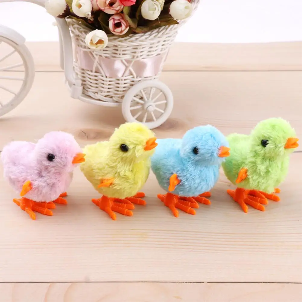 Wind Up Chick Toys Cute Cartoon Plush Chicken Clockwork Animal Toys For Kids Gifts Easter Party Favor images - 6