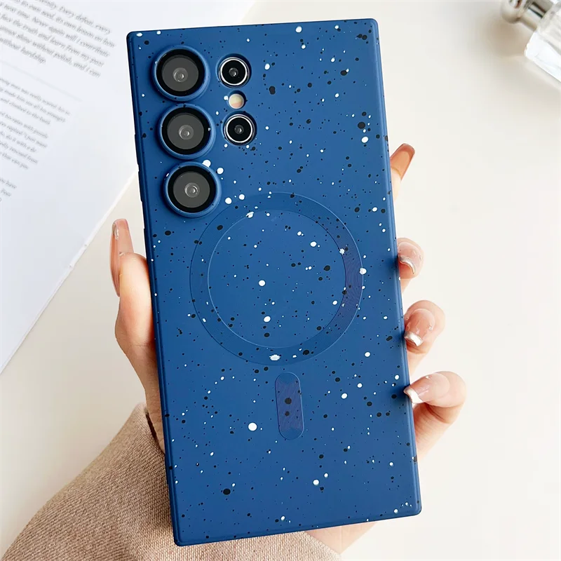 Speckle Ink Starry Sky Soft Silicone Magnetic Case