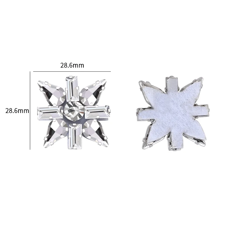 2 Teile/satz Glas Kristall Strass Nähen auf oder Kleber auf Patches Applique für Kleidung Schuh Tasche Kleidung Aufkleber Zubehör – Detail 12