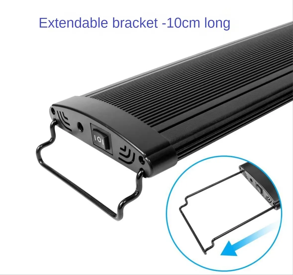 Fish Tank Light with Extendable Brackets, White, Blue,Red, Green LEDs, Daylight, Moonlight Cycle Help for Plant Growth, 30-120cm