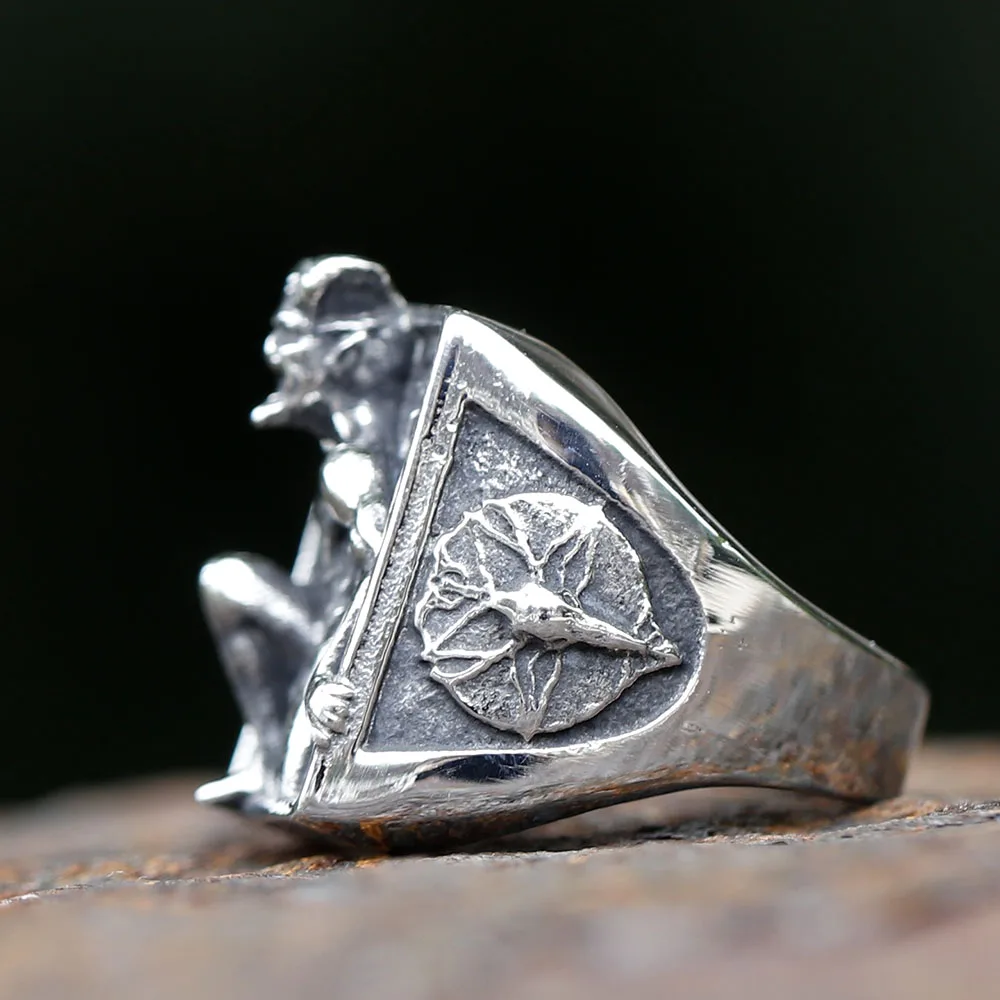 2023 satan ischen Ring für Männer Edelstahl Baphomet Ziege Kopf heid nische Religion Gottheit Schmuck gefallen Engel Luzifer versand kostenfrei – Detail 7