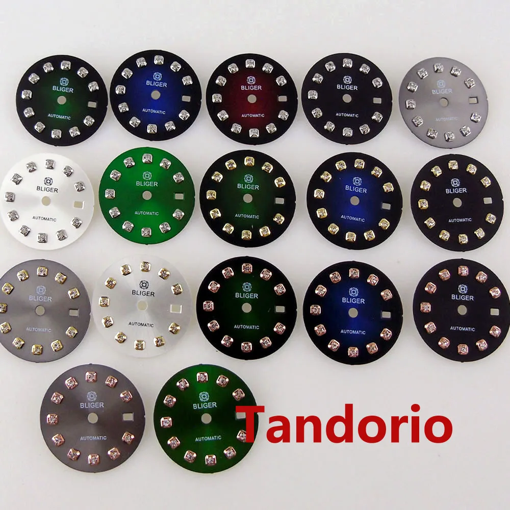 

High Quality BLIGER New Fit NH05 NH06 Auto Movement 20.5MM Sterile Watch Dial Face Luminous With Date Display For Lady Watch