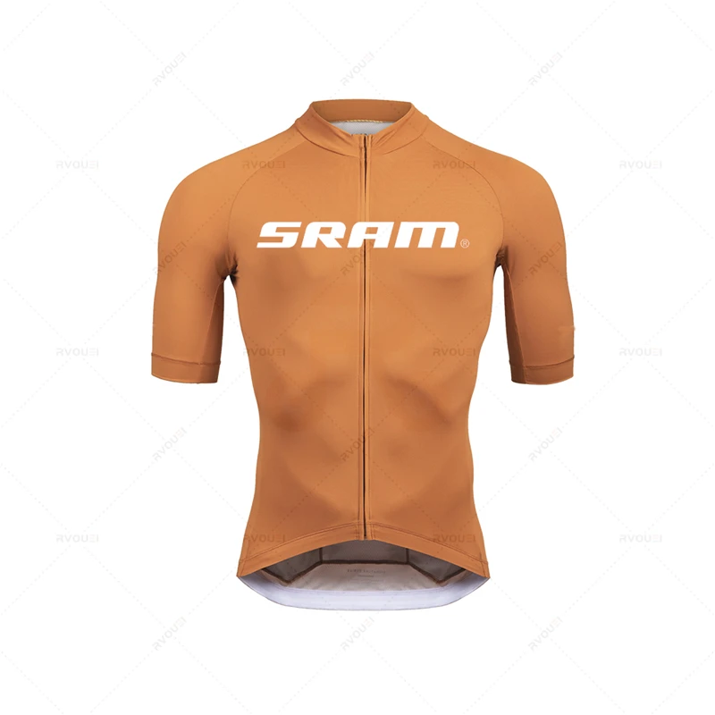 Sram Summer Men Short Sleeve Cycling Jersey MTB Maillot Ciclismo Shirt Breathable Mountain Bike Pro Team Bicycle Sports Clothing 4