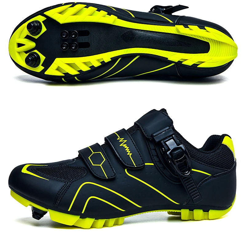Men's Mountain Cycling Shoes with Quick Ratchet Buckle for Indoor and Outdoor Use