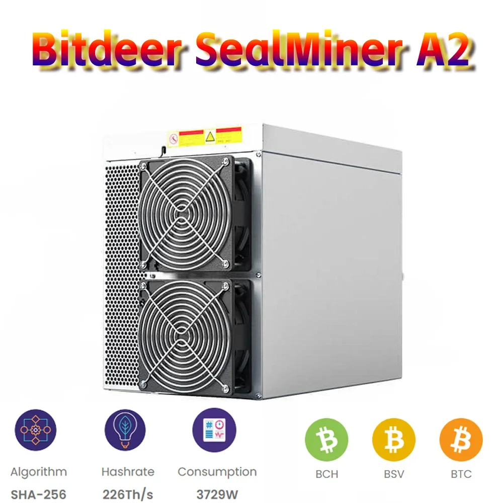Bitdeer SEALMINER A2 232TTH/S 3729W Bitcoin Miner 232T 230T 228T 224T ...