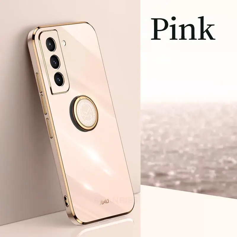 Elegant Plating Silicone Ring Holder Stand Phone Case