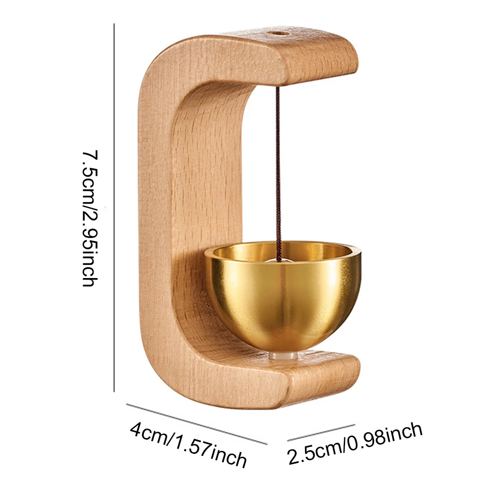 Suction Door Type Dopamine Wind Chime Wireless Solid Wood Wind Chime Magnetic Suction Wooden Doorbell for Housewarming Gift 6