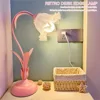 Retro Flower LED Desk Lamp Student Bedroom Room Reading Decor Lamp Eye Protection Atmosphere Sense Bedside Lamp Table Light E26 5