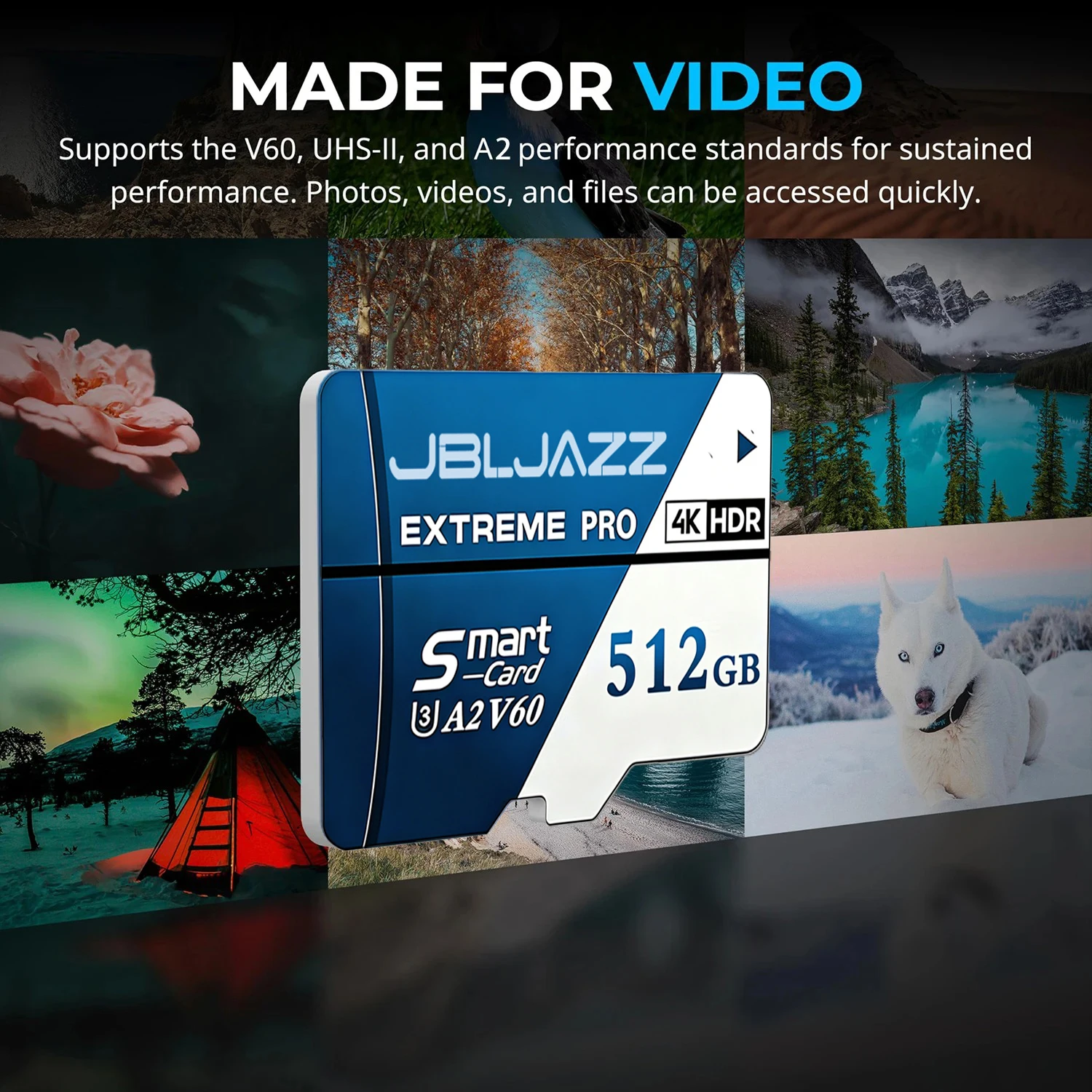 오리지널 SD 카드 익스트림 프로 메모리 카드 고속 플래시 카드 512GB 256GB U3 V60 4K 풀 HD TF 카드 64GB 닌텐도 스위치용