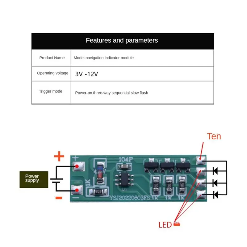 30Pcs 3-12V 깜박이는 LED 조명 모듈 빨간색 파란색 쌍 깜박이는 자동차 모델 자전거 전기 자동차 안전 조명
