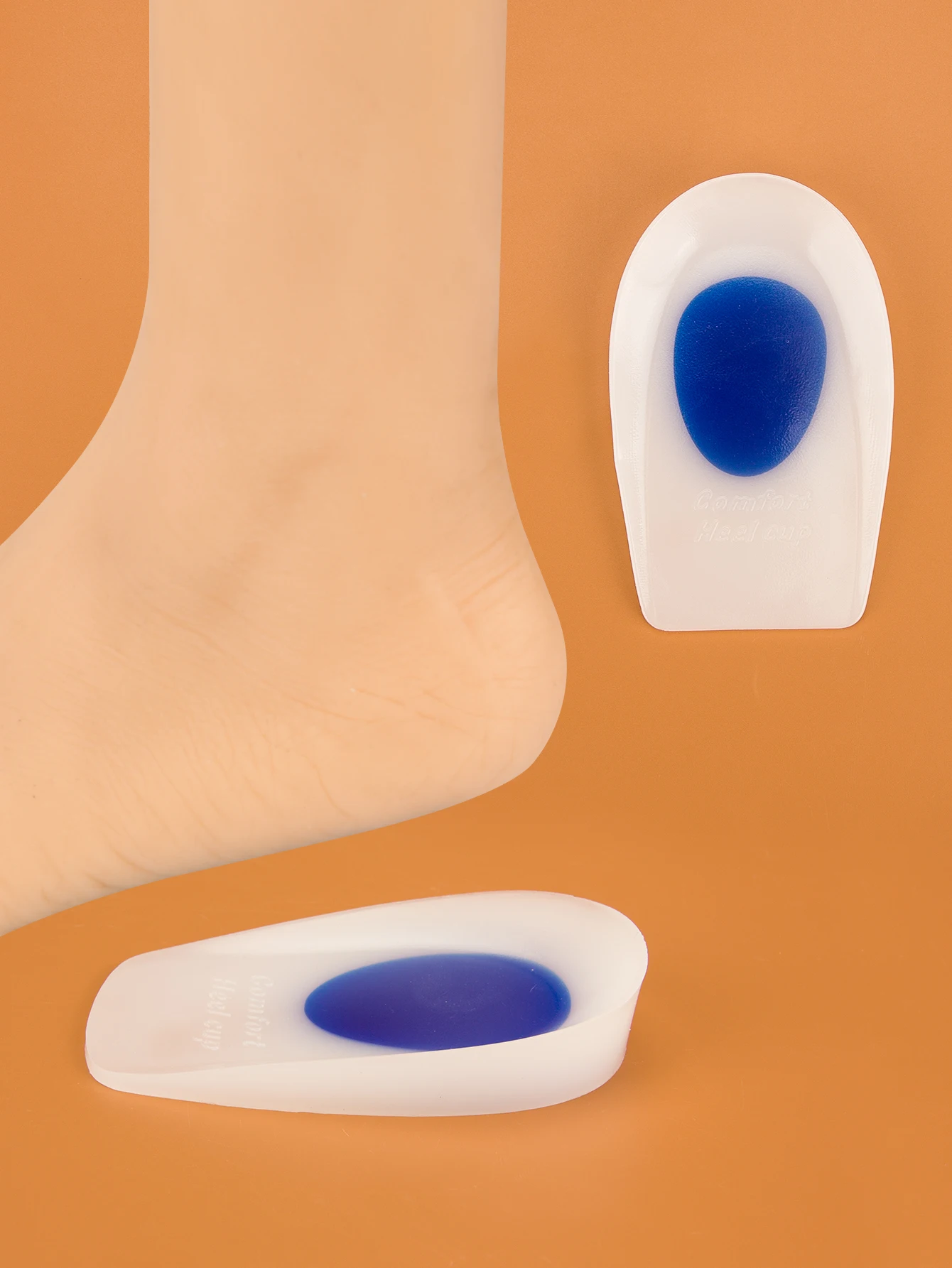 Gel Silicone Heel Cups/Pads 1 Pair for Foot Pain Relief Support Comfort Cushion Insoles for Women/Men