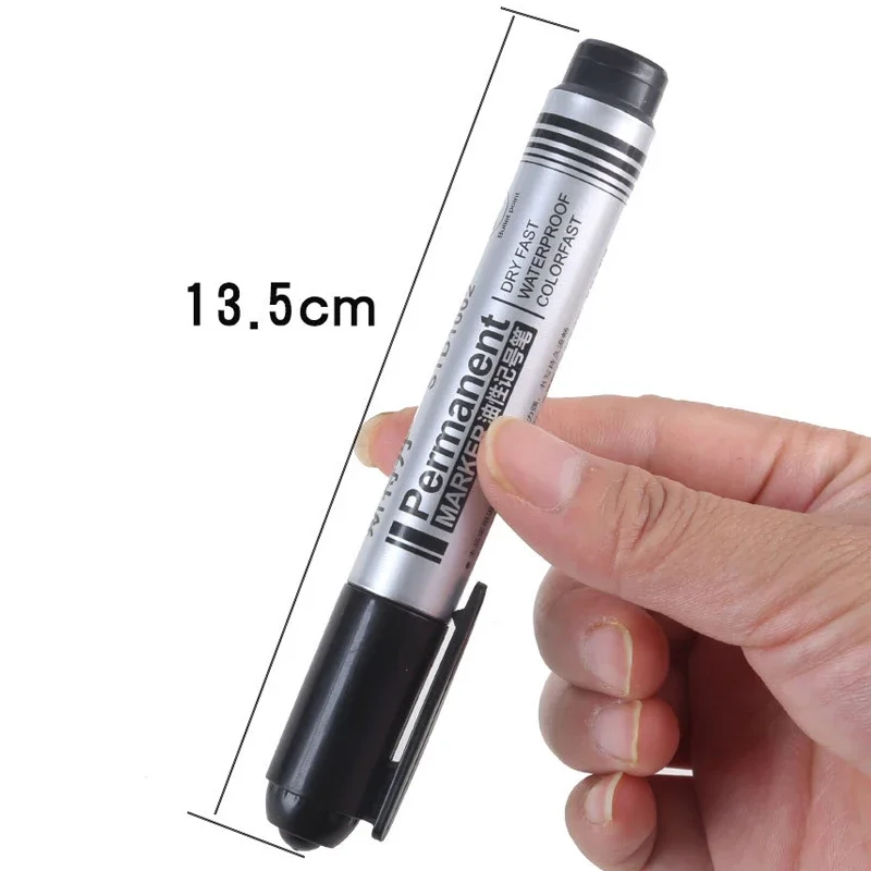 Round Toe Waterproof Ink Permanent Oil Marker Pens for Glass Ceramic Marking Pen Office School Supplies Large Capacity Pens permanent marker pen permanent marker markers pen permanent markers marker pens 3pcs