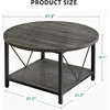 Coffee Tables for Living Room, Round Coffee Table, Small Coffee Table with Storage, 2 Tier Modern Table 2